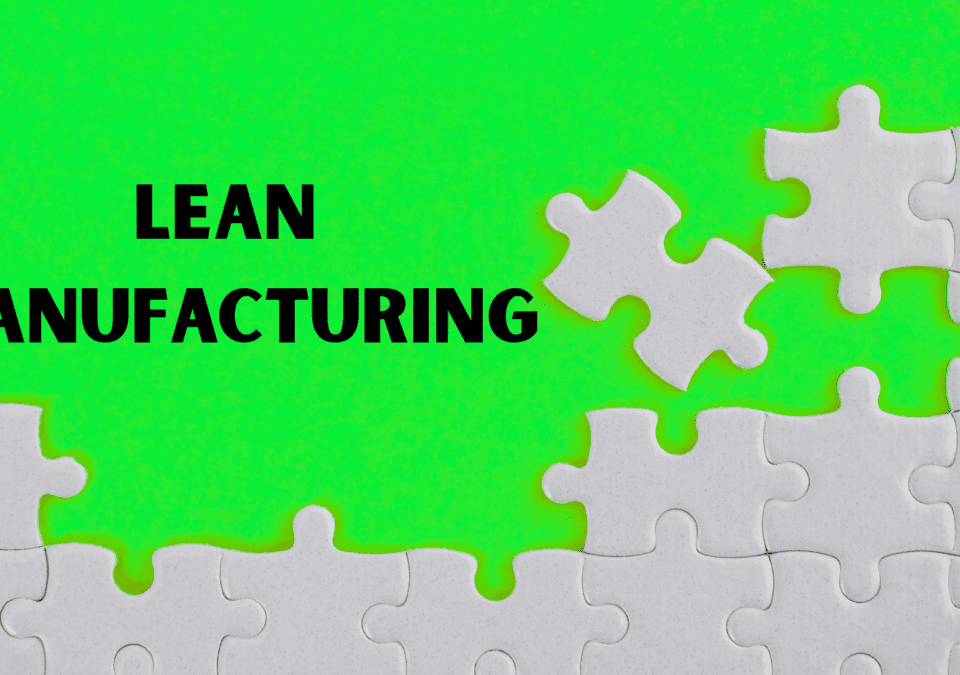 Puzzle illustration symbolizing the definition of lean production beside the title “Lean Manufacturing.”