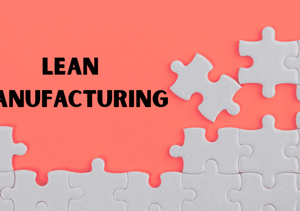 Puzzle graphic symbolizing Lean Production Meaning with one missing piece beside the title “Lean Manufacturing.”