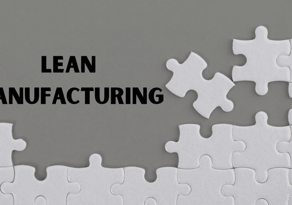 Lean Management Lean Production puzzle with one missing piece beside the title “Lean Manufacturing.”