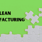 Puzzle pieces with one missing piece and the headline “Lean Manufacturing,” symbolizing process alignment through lean mfg tools.