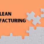 Lean manufacturing class concept shown as a missing white puzzle piece beside the title “Lean Manufacturing.”
