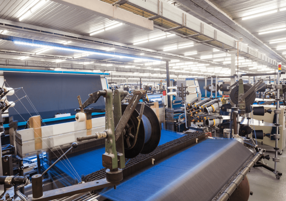 Modern textile production line showing the practical meaning of lean manufacturing.