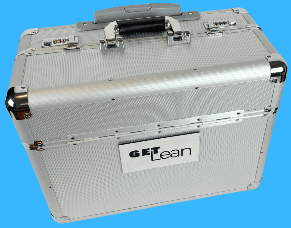 GET LEAN suitcase and Lean simulation game components for training