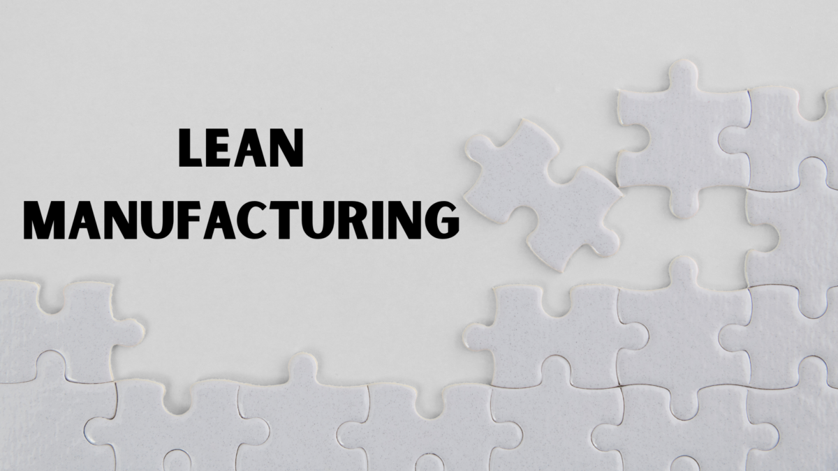 Puzzle highlighting lean manufacturing training courses with one missing white piece beside the title “Lean Manufacturing.”