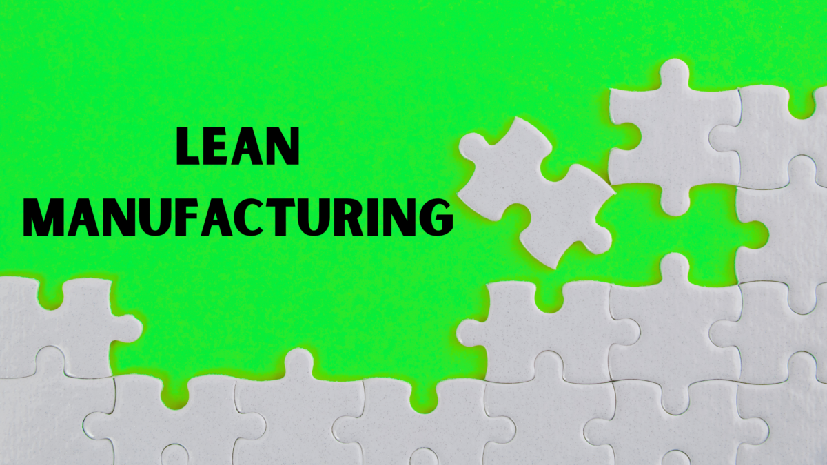Puzzle illustration symbolizing the definition of lean production beside the title “Lean Manufacturing.”