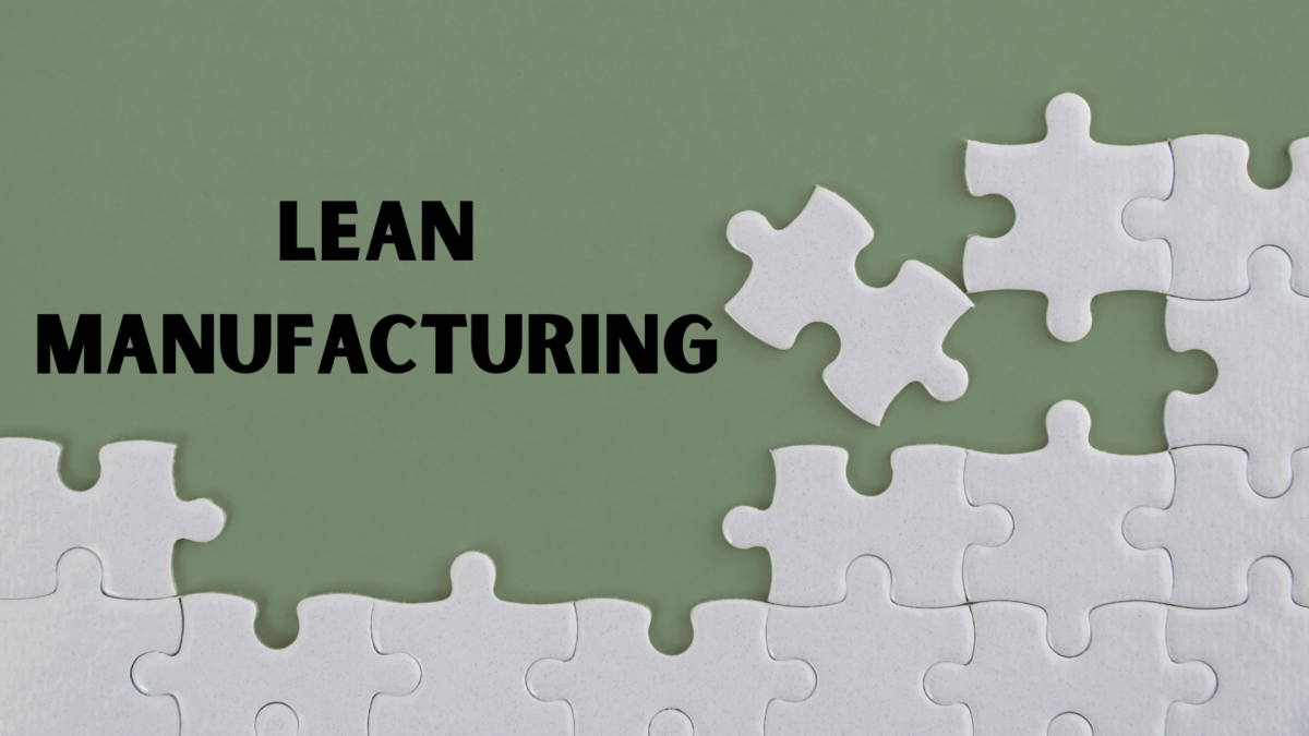 Missing-piece puzzle visual promoting Lean Manufacturing Courses.