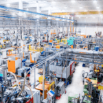 Modern production hall showcasing organized machinery and equipment aligned with The Lean 5S Method principles.