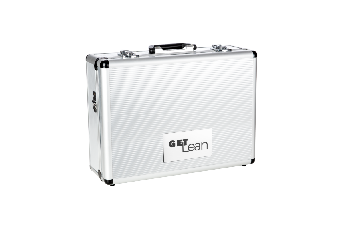 Lean production game case with detachable logo badge on the front panel.