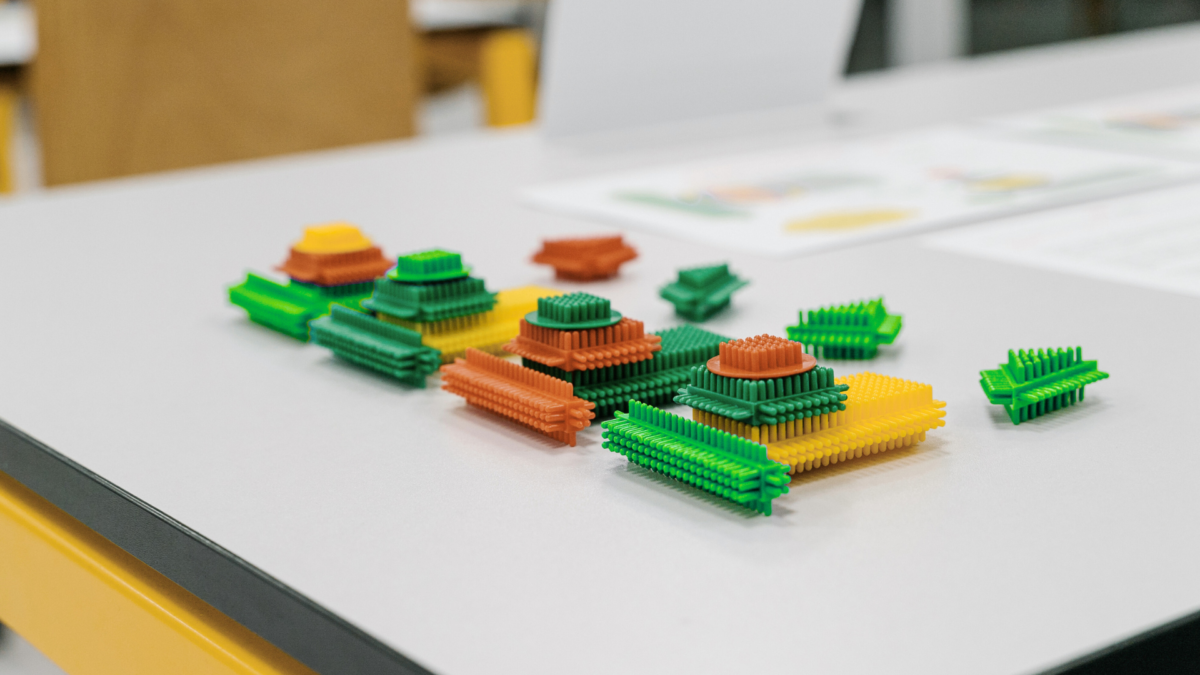Lean Games and Simulations using colorful blocks to visualize flow, teamwork, and waste elimination. 