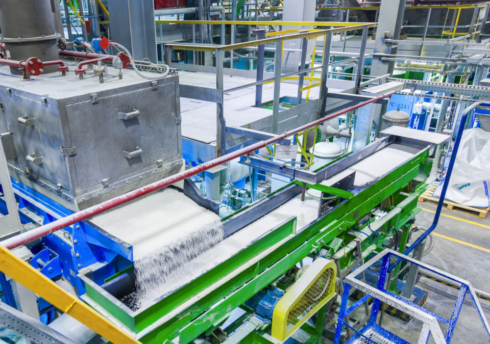 Lean production just-in-time process in an advanced industrial facility.