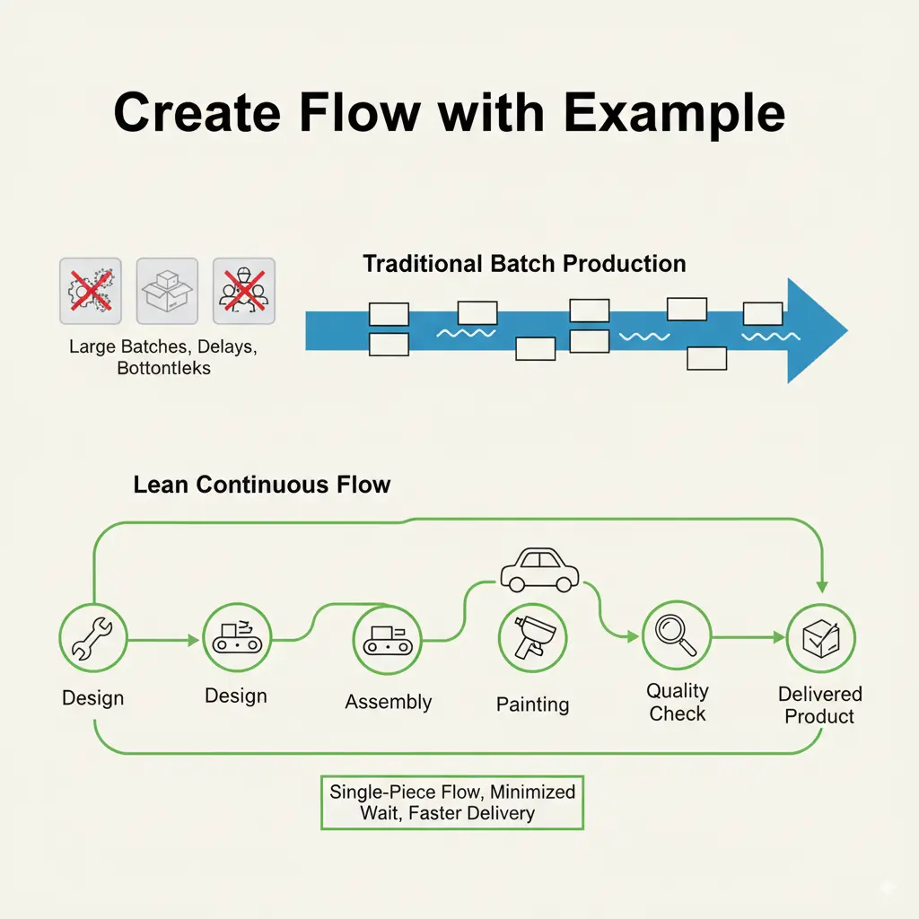 lean principle create flow