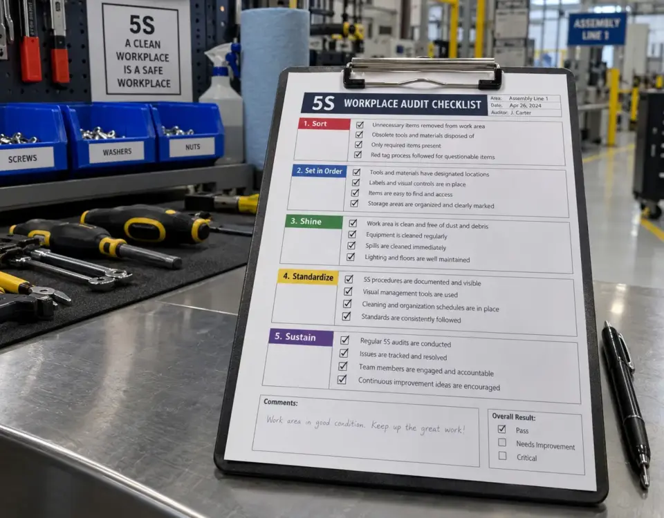 5S Implementation Checklist for Manufacturing